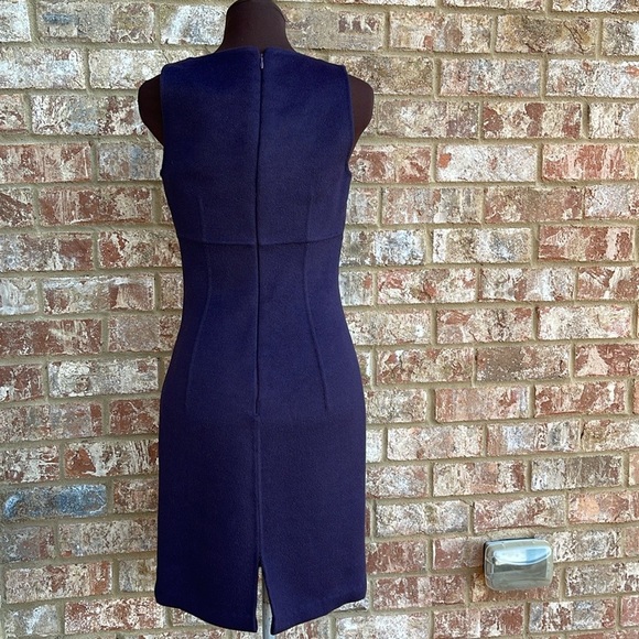 Michael Kors Collection Made In Italy Wool Sleeveless Sheath Purple Dress Sz. 10 - Picture 2 of 6
